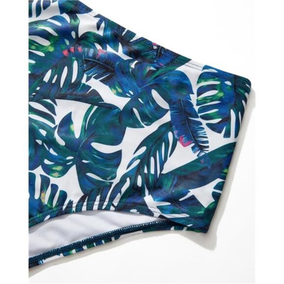 High Neck Ruffle Tankini with Tummy Control – 2-Piece Swimsuit for Women - Picture 4 of 8